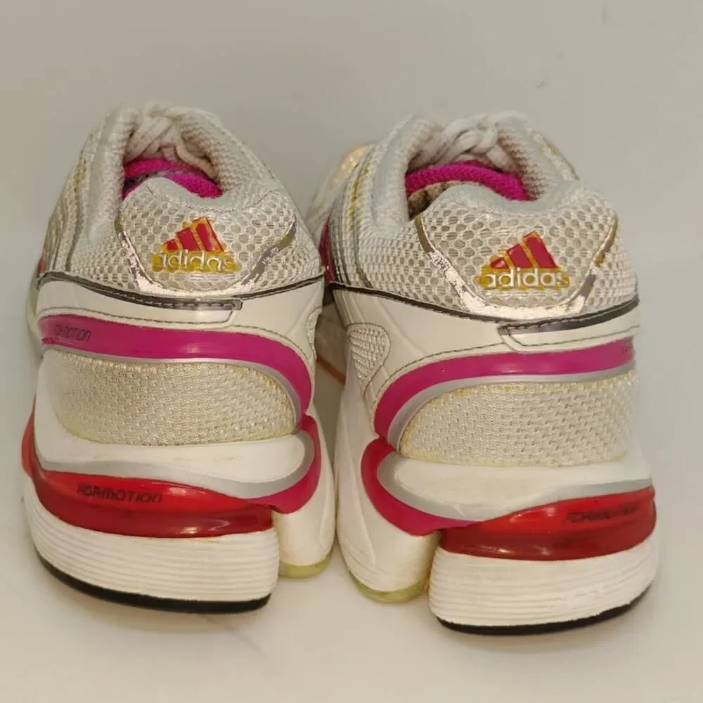Adidas Adistar Womens Pre-owned White/Pink High End Running Sneakers - sz. 9 1/2